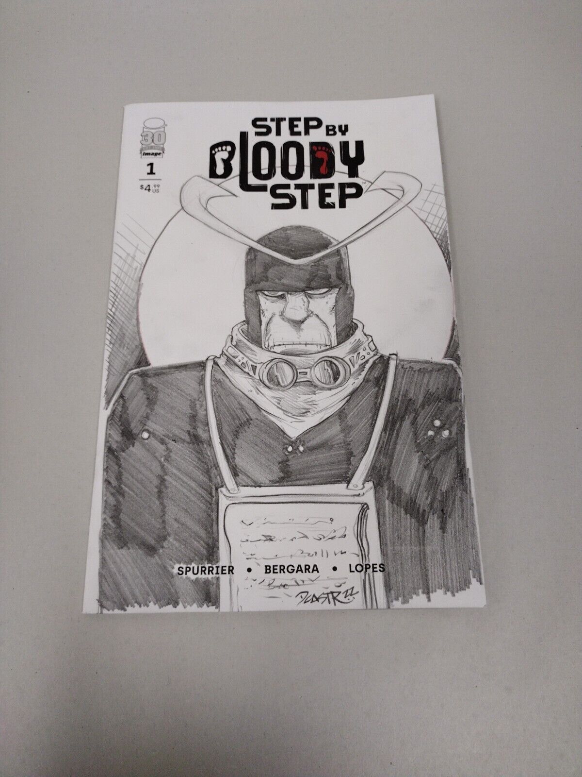 Step by Bloody Step #1 Blank Cover Variant w Original Art Dcastr 