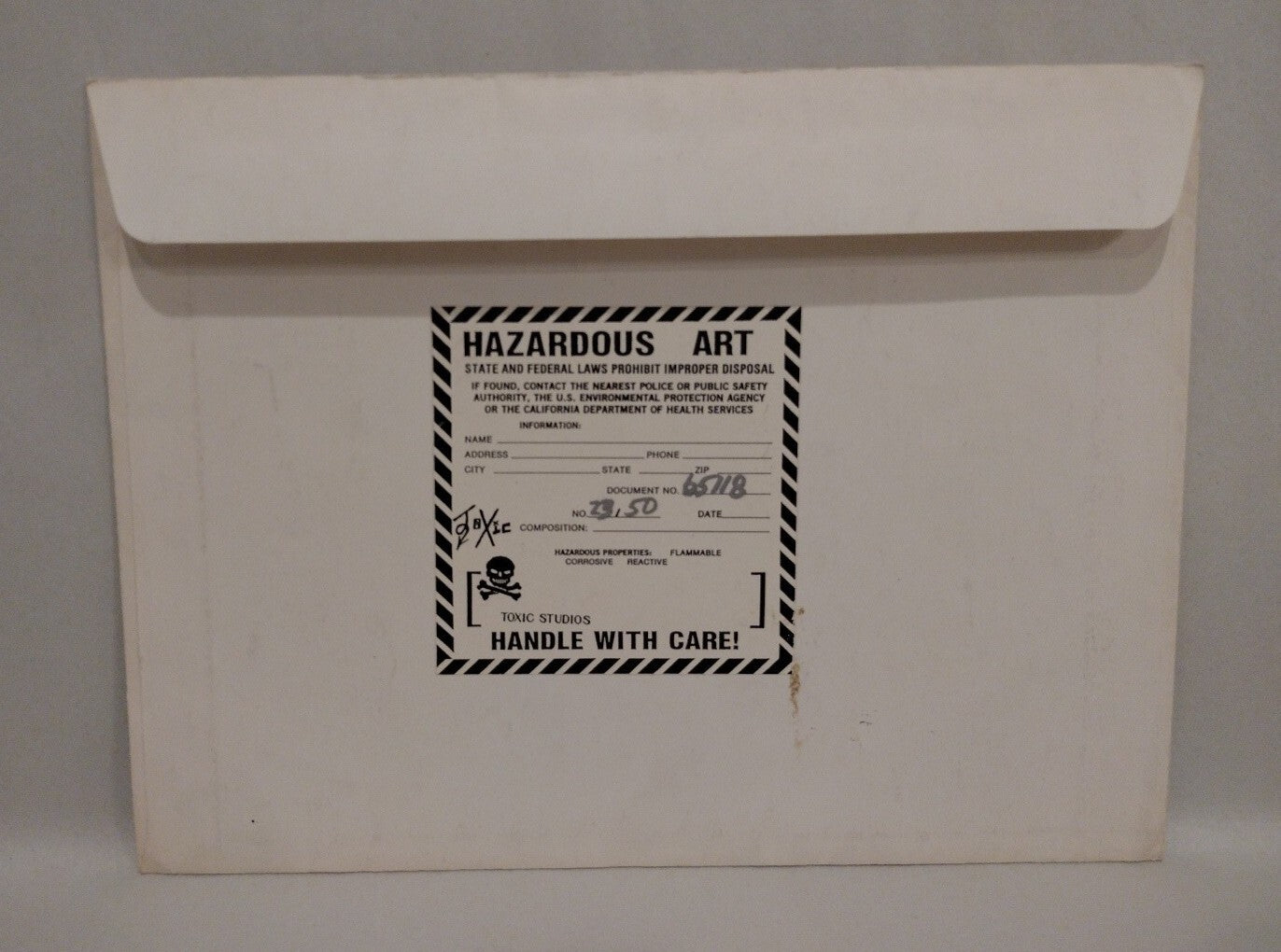 Fobia Comic (1994) Toxic Studios Transparent Print Portfolio Set W Folder Noyes