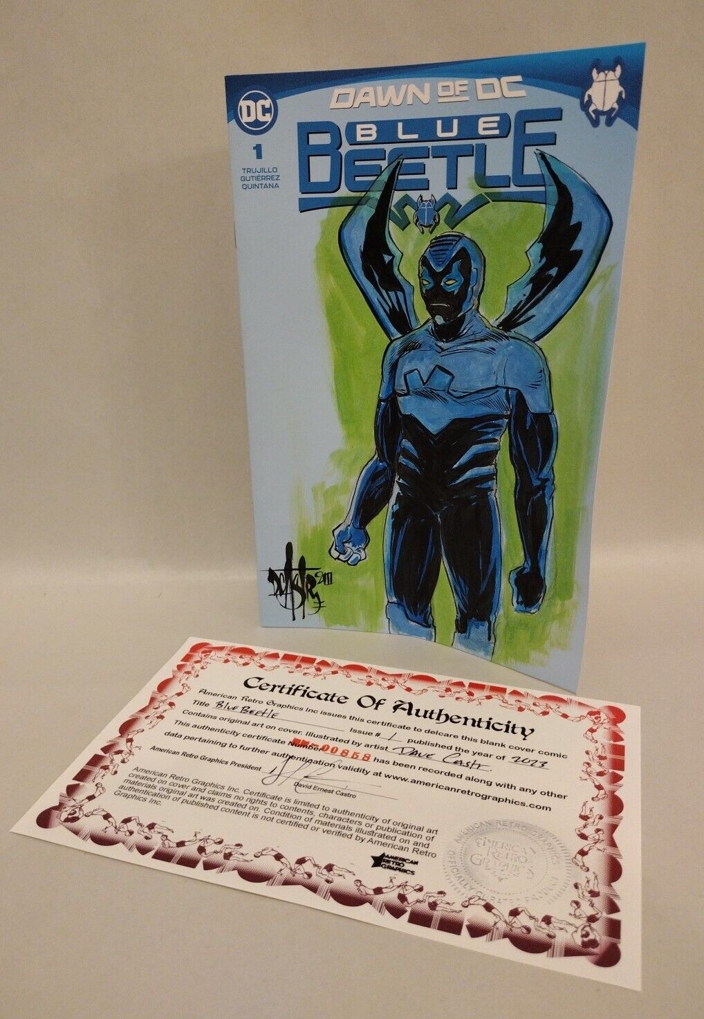 Blue Beetle #1 (2023) Sketch Variant DC Comic w Original DCastr Jaime Reyes Art