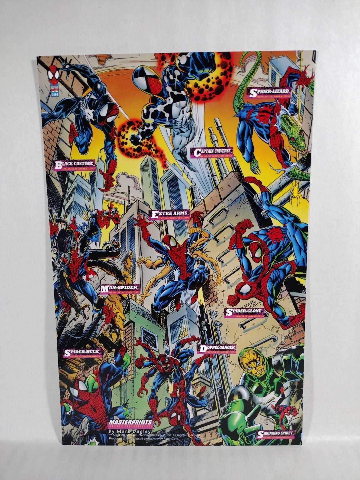 Marvel Master Prints (1994) Complete Fleer Uncut 9 Card Set Mark Bagley