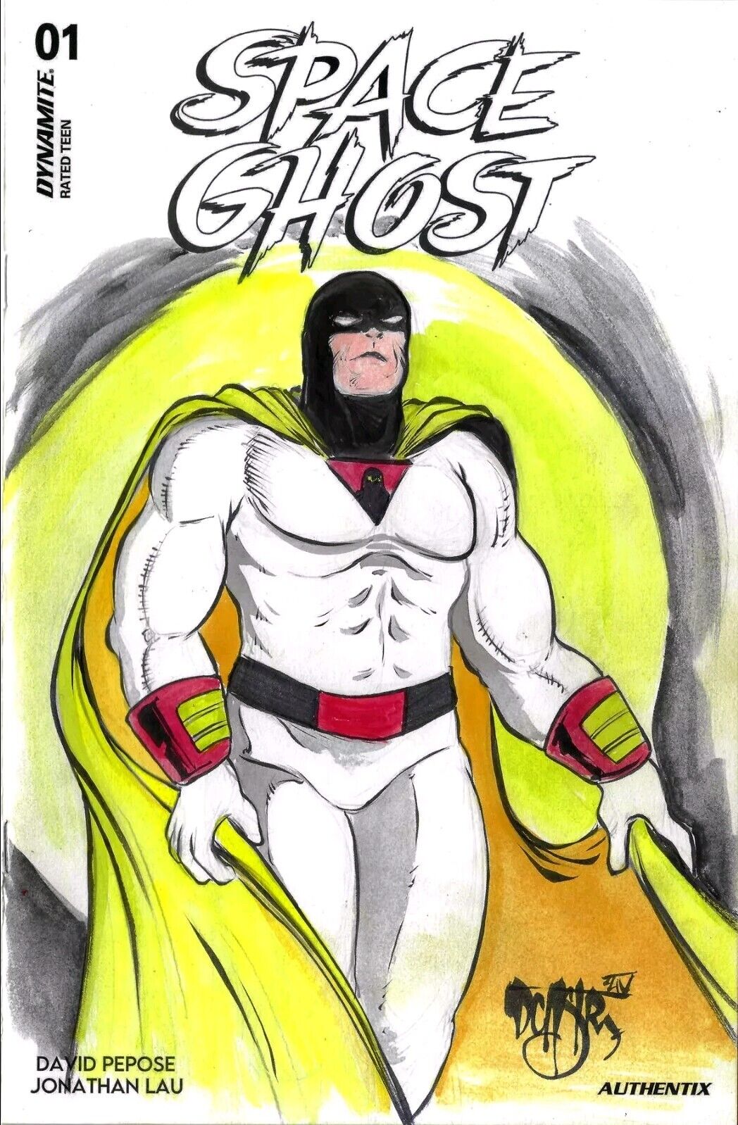 Space Ghost #1 (2024) Dynamite Comic Sketch Var Cover W Original Dave Castr Art