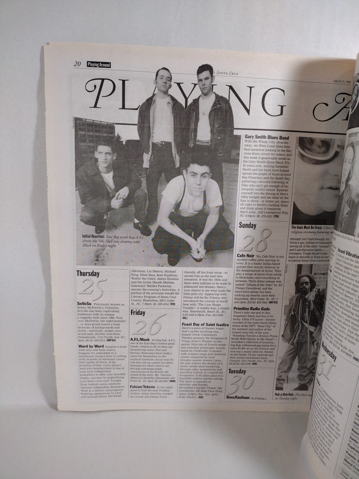 Metro Santa Cruz Vol 3 #13 (1996) S California Newspaper X-Files AFI