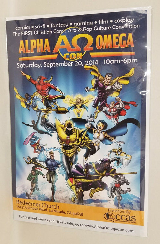 Alpha Omega Christian Comic Con 2014 11X17" Promotional Poster 1st Year Event