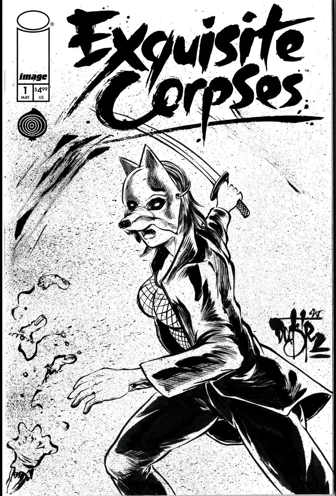Exquisite Corpses #1 Image Comic Sketch Cover Variant W Original Dave Castr Art