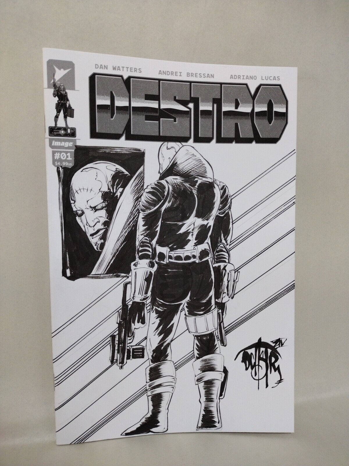 Destro #1 (2024) Image Skybound Comic Sketch Variant W Original Dave Castr Art