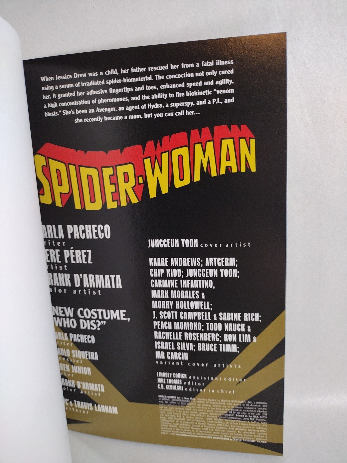 Spider-Woman #1 (2020) Marvel Comic Blank Sketch Variant Cover NM