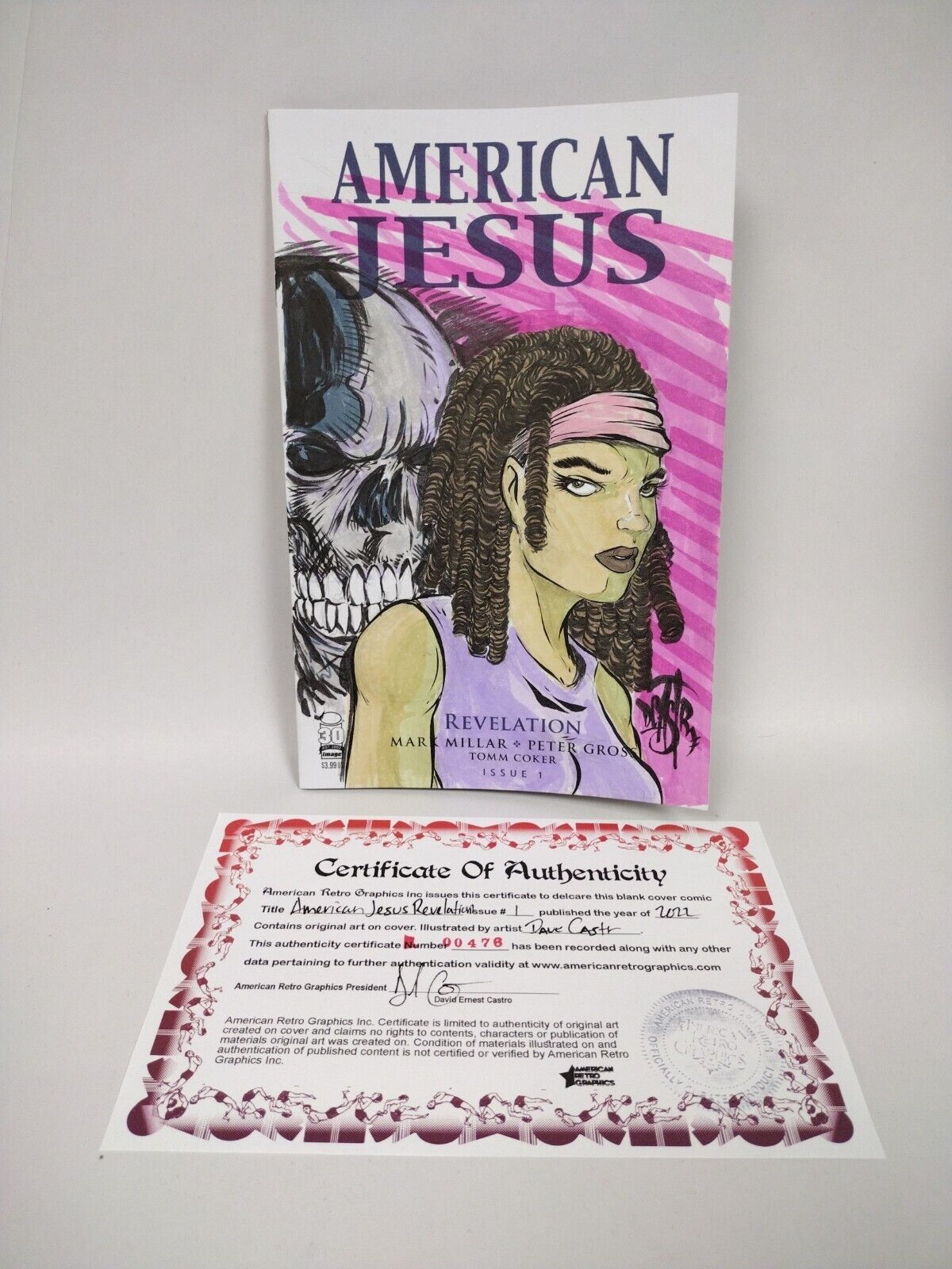 AMERICAN JESUS: REVELATION #1 Blank Cover Variant Original DCastr Art COA