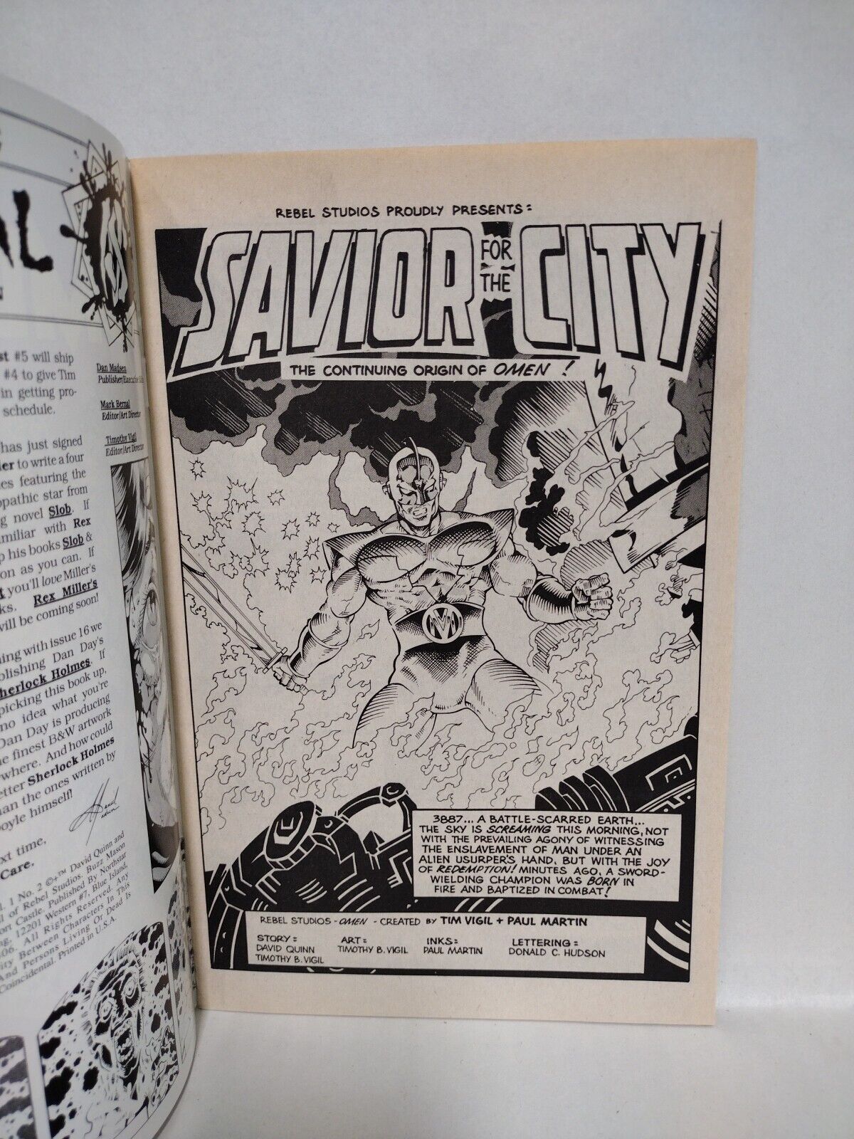 Omen (1989) Complete Northstar Comic Set #1 2 3 Tim Vigil David Quinn Sci-Fi