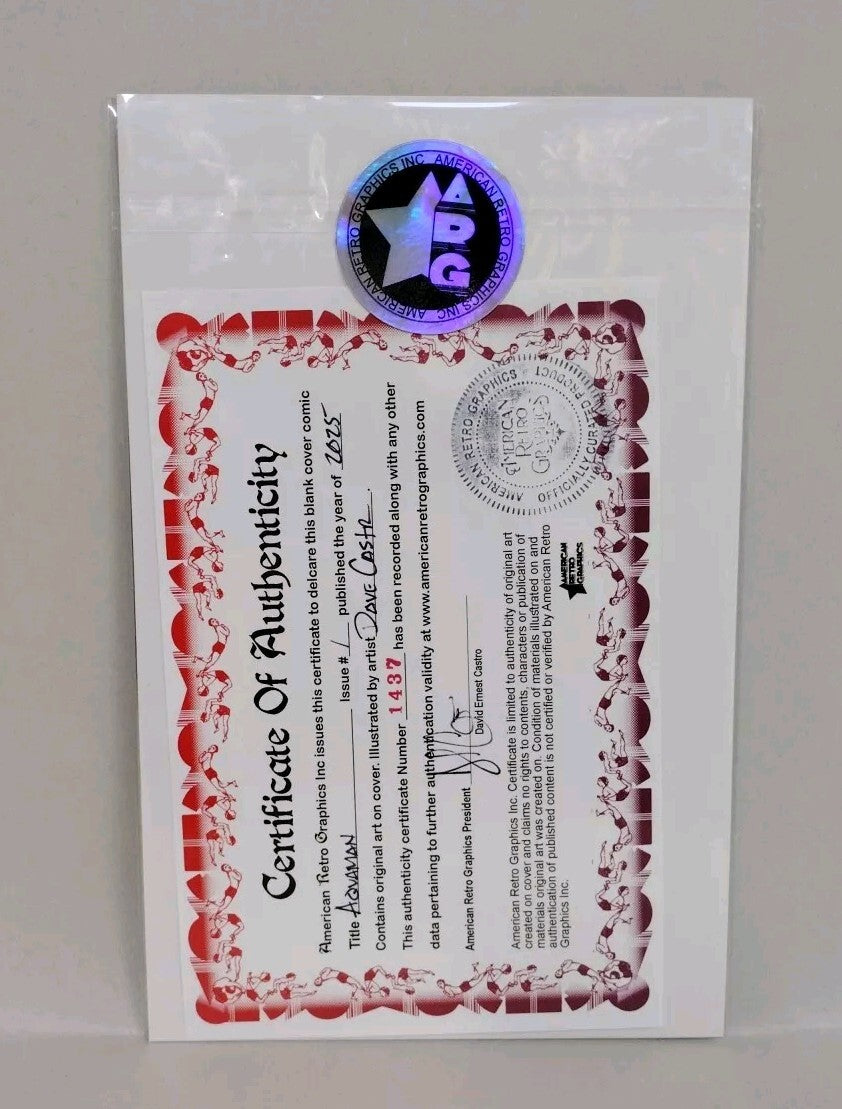 Aquaman 1 (2025) DC Comic Sketch Variant Cover W Original Dave Castr Art