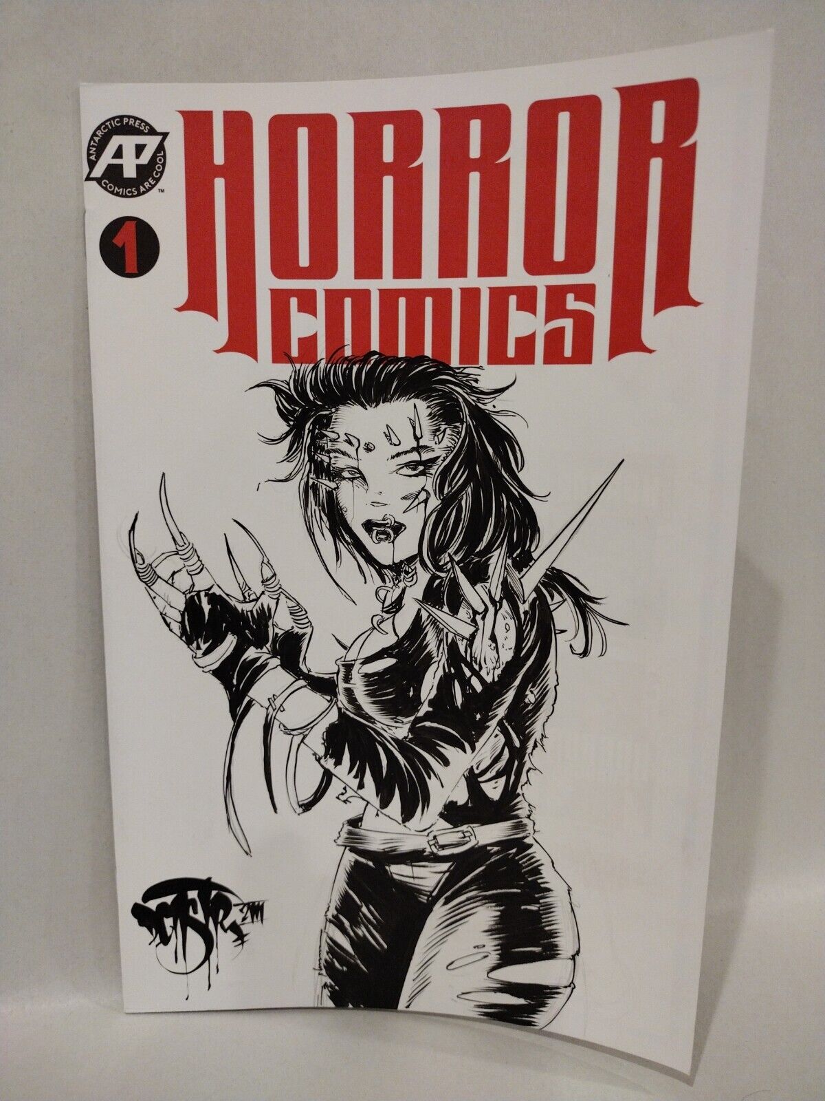 Horror Comics #1 (2019) Antarctic Press ARG Blank Cover W Original ROTLD 3 Art