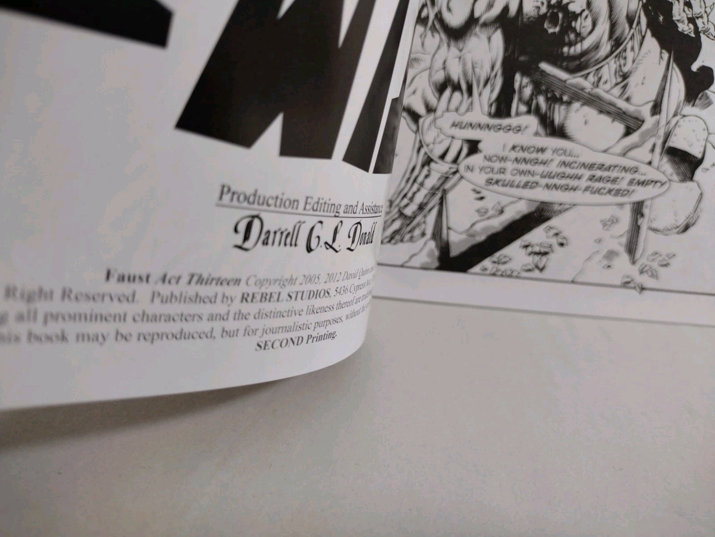 FAUST LOVE OF THE DAMNED Act 13 (2005) Rebel Comic 2nd Print 2x Signed Vigil 