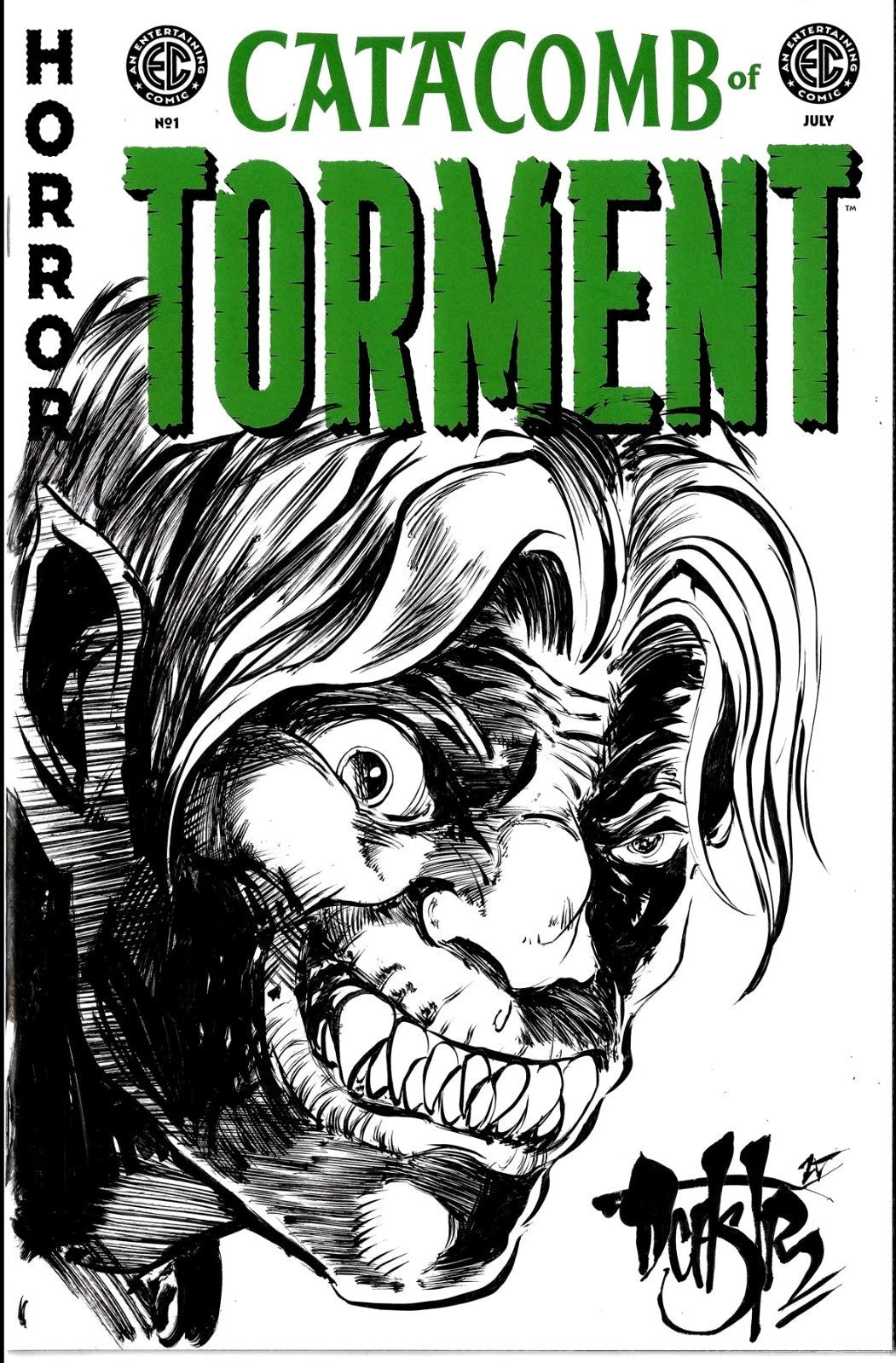 Catacomb Of Torment 1 (2025) Oni EC Comic Sketch Cover Var W Original DCastr Art