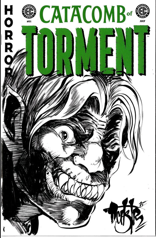 Catacomb Of Torment 1 (2025) Oni EC Comic Sketch Cover Var W Original DCastr Art