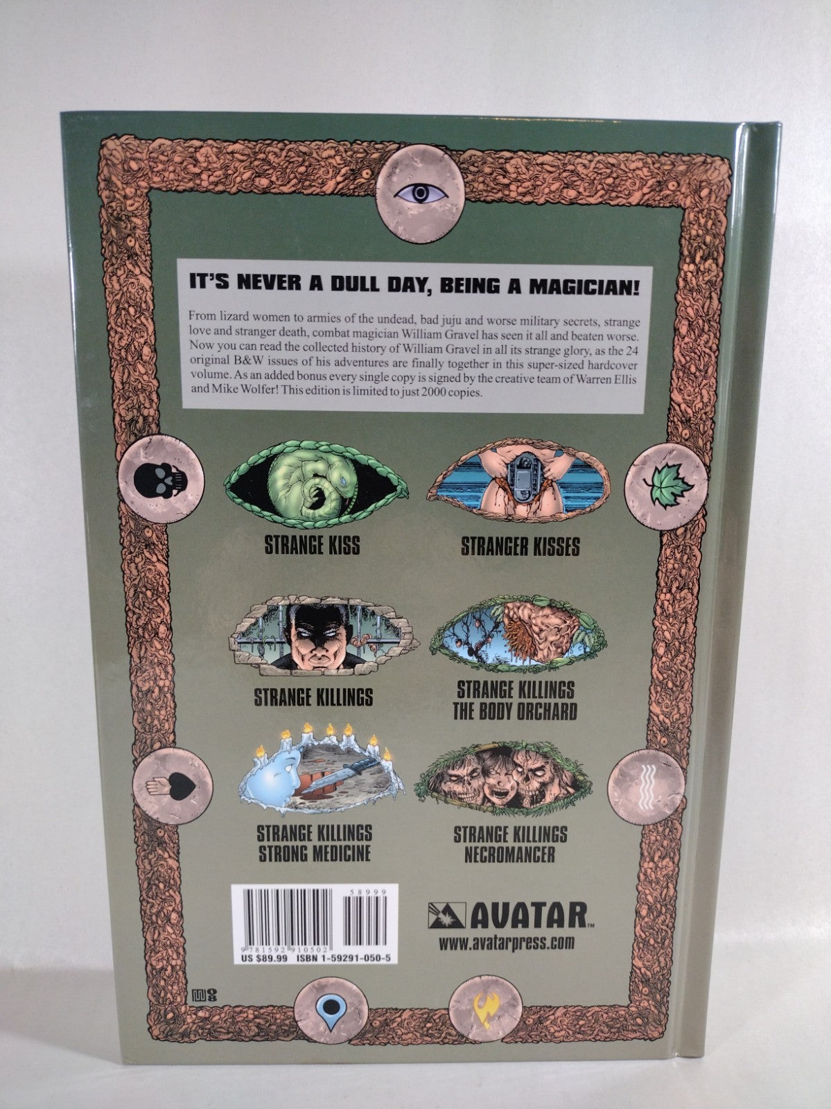 Gravel: Never A Dull Day (2008) Avatar Press HC Signed Edition Warren Ellis