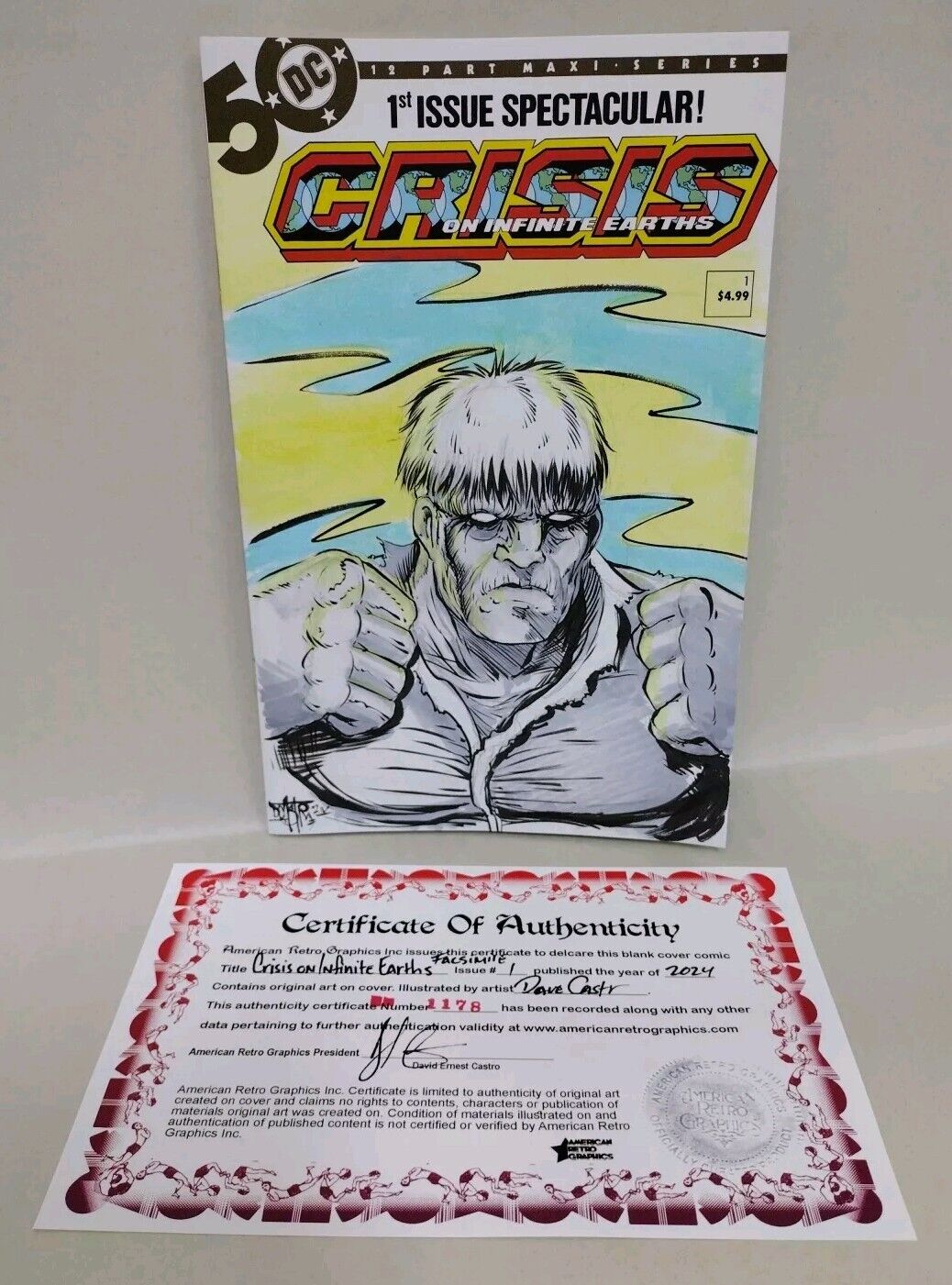 Crisis On Infinite Earths #1 (2024) DC Comic Variant Sketch Cover W Original Art