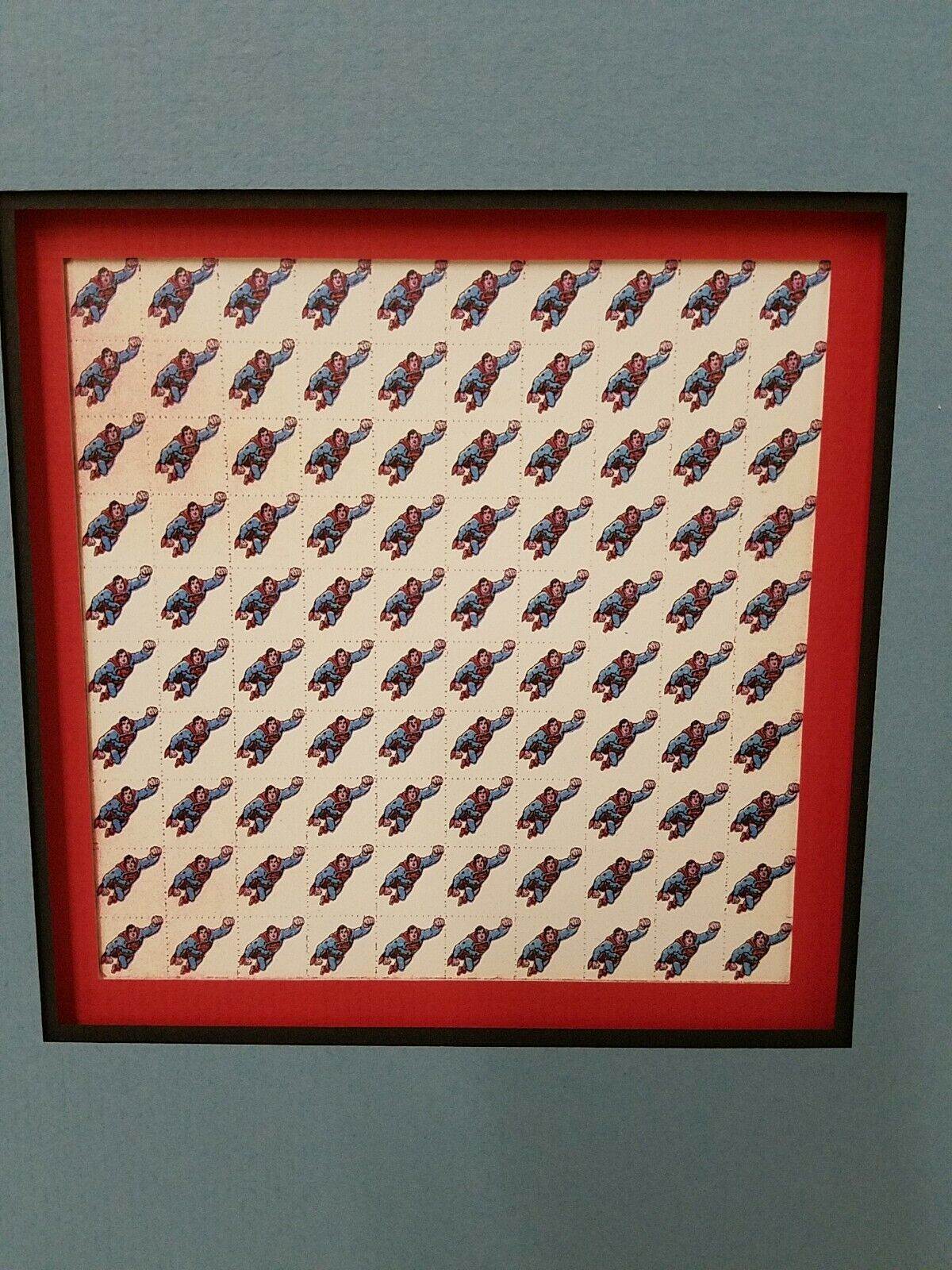 Rare Superman Uncut Stamp Sheet In Matte 