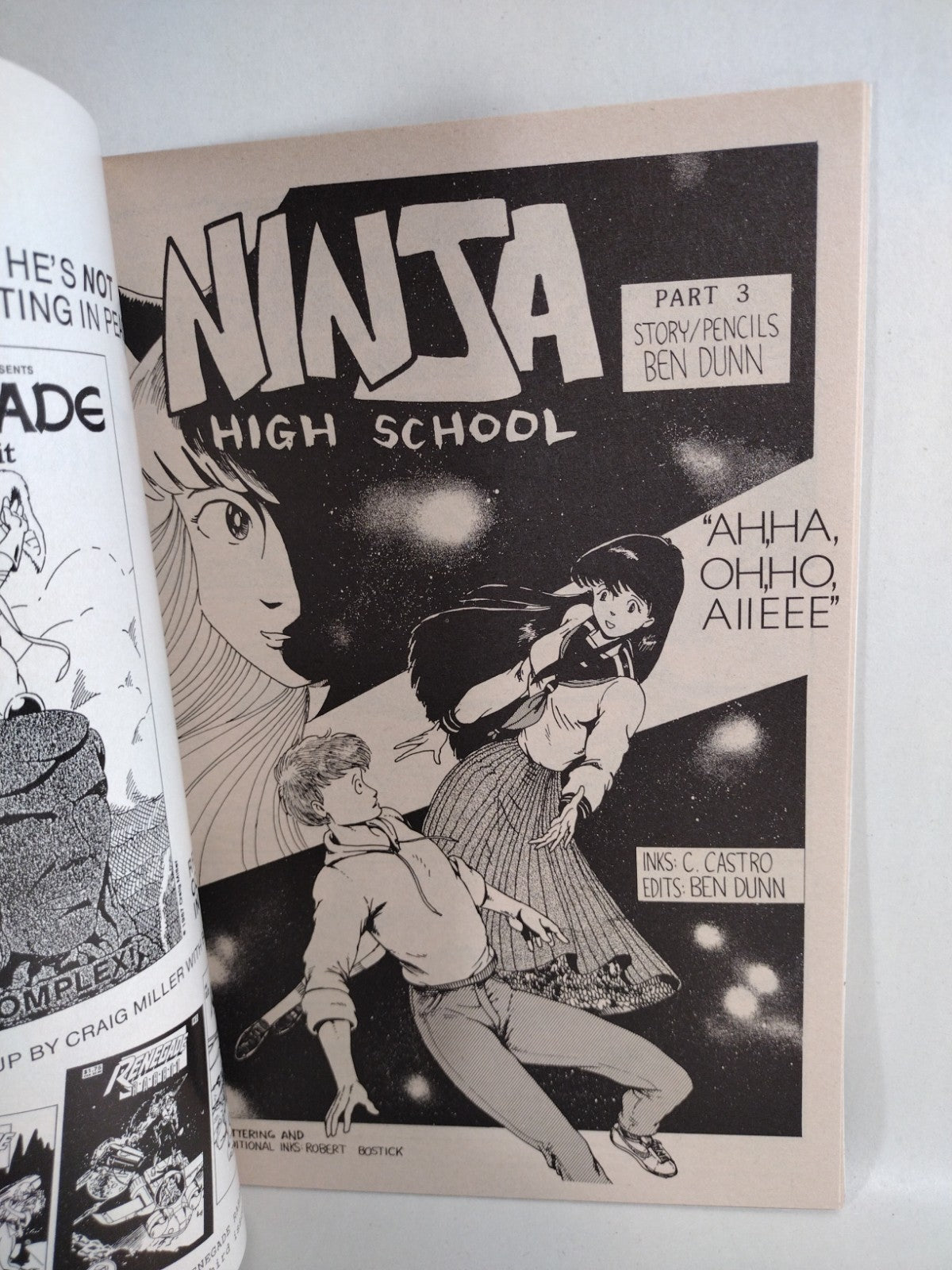 NINJA HIGH SCHOOL 1987 Complete Antarctic Comic Mini Series 1 2 3 1st Appearance
