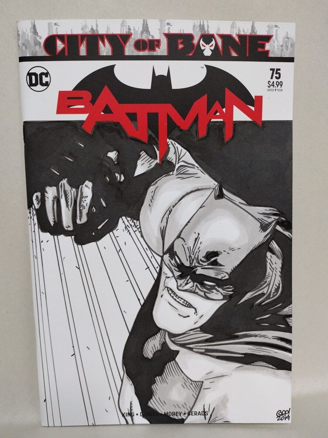 Batman 75 (2019) DC Comic Blank Sketch Variant Cover W Original Gary Parkin Art 