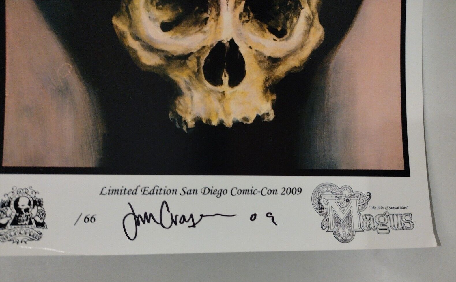 Jason Crager SDCC 2009 9 X 12" Limited Edition Skull Print Signed