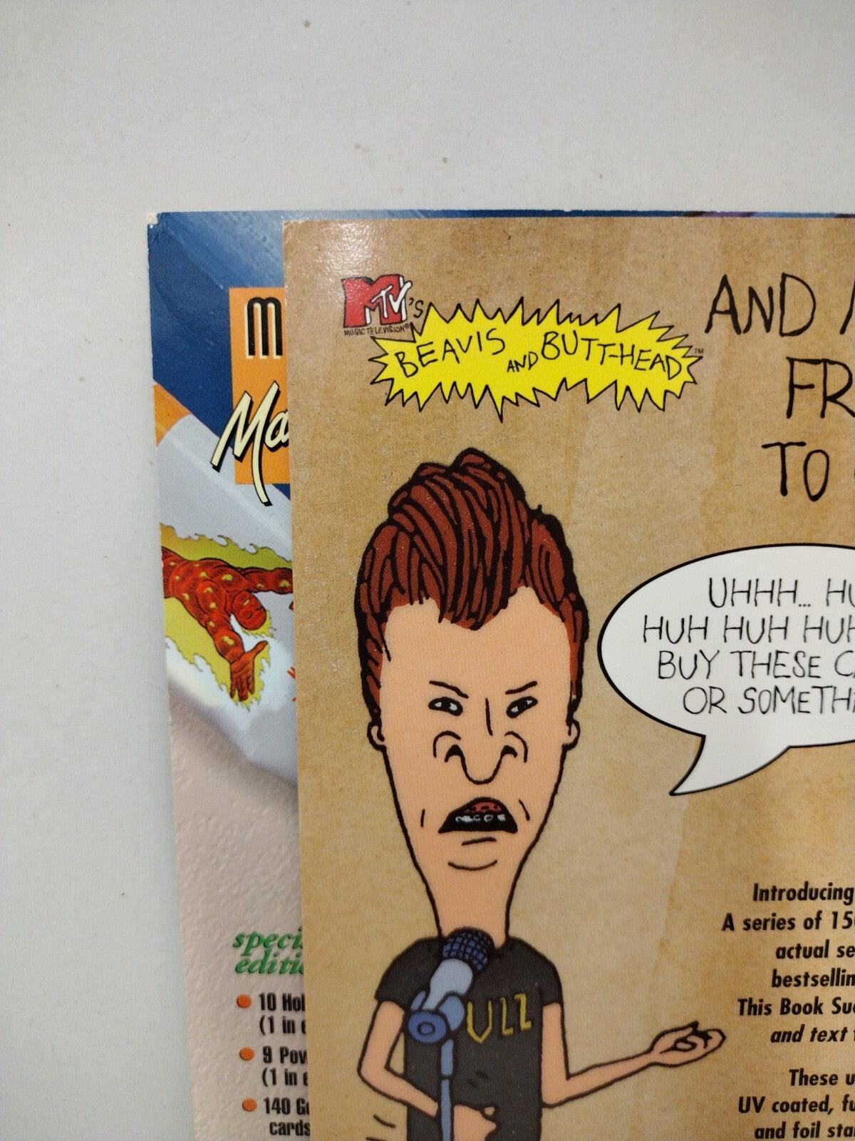 Beavis & Butthead Marvel Masterpieces (1994) Fleer Uncut 9 Promo Card Sheets