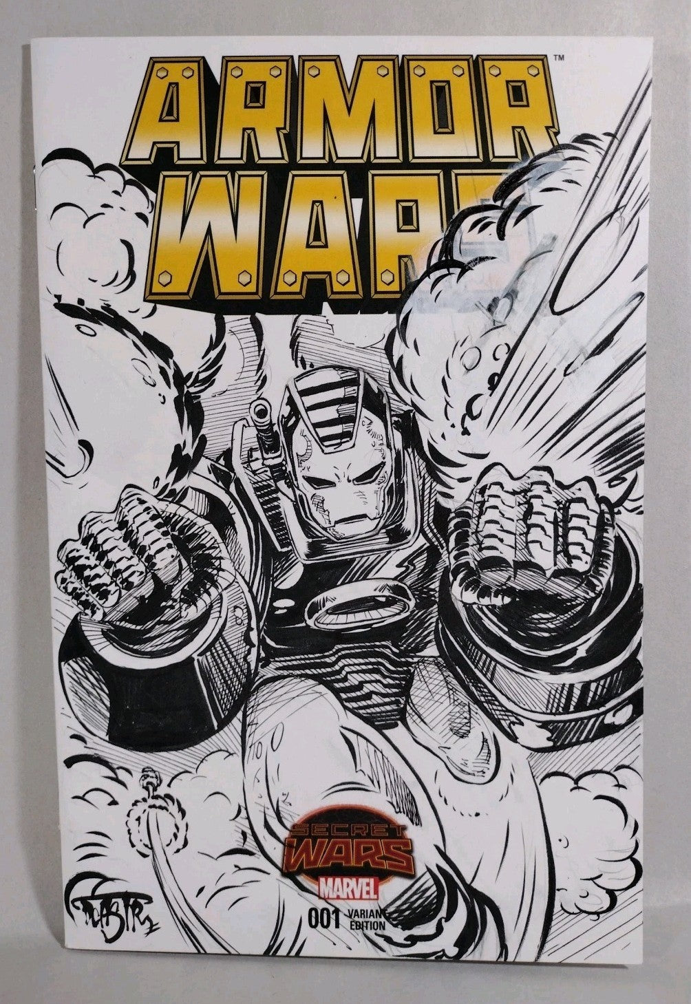 Armor Wars Secret Wars #1 Sketch Cover Variant W Original War Machine DCastr Art