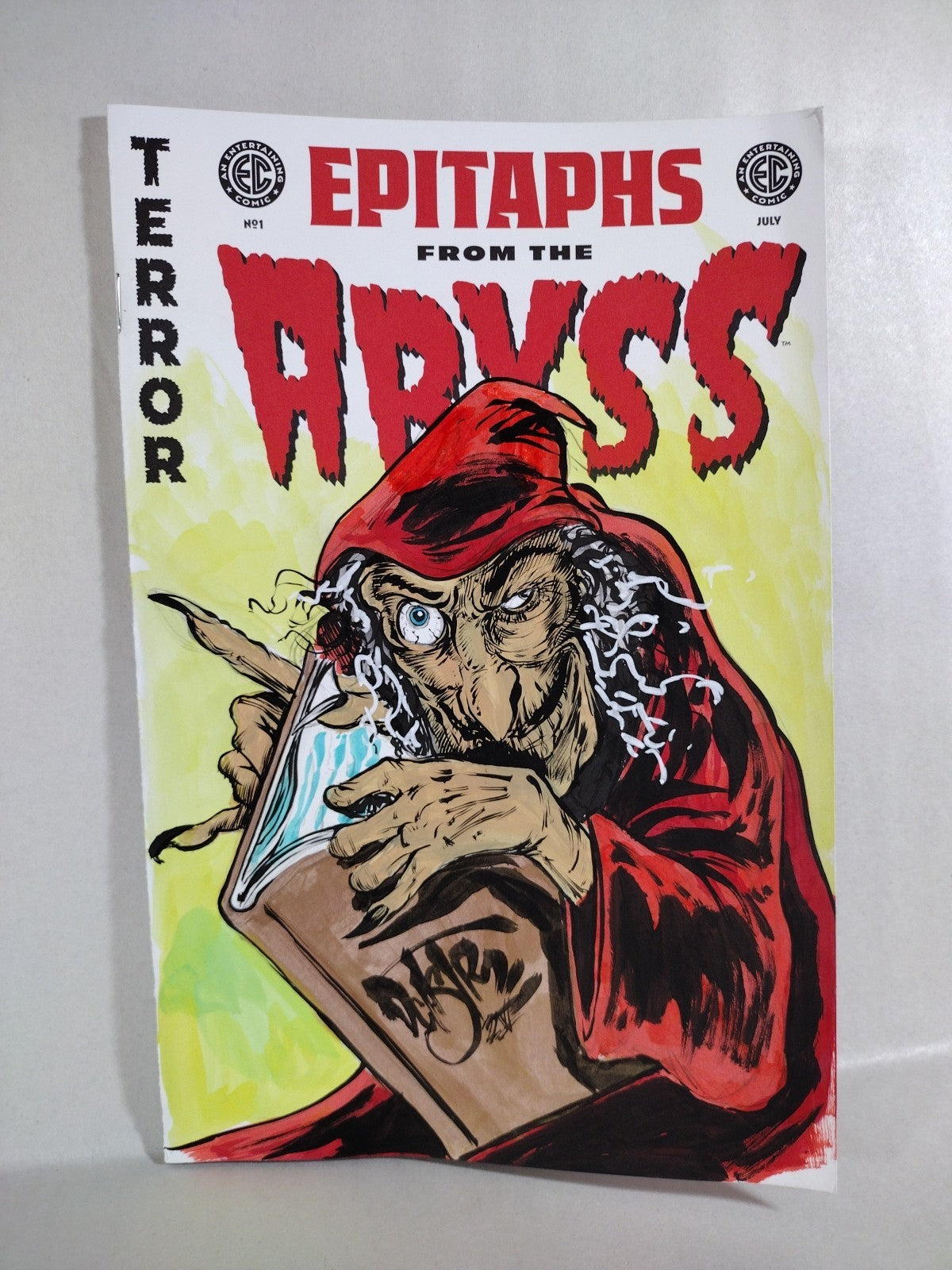 Epitaphs From The Abyss 1 (2024) EC Comic Sketch Cover W Original Dave Castr Art