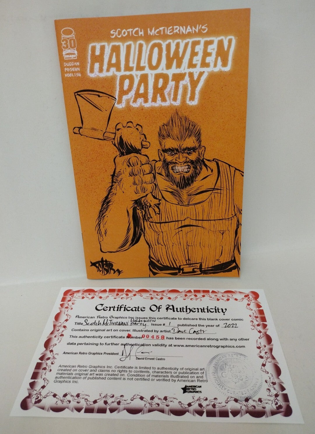 Scotch McTiernan Halloween Party #1 Image Sketch Cover Comic W Original Art