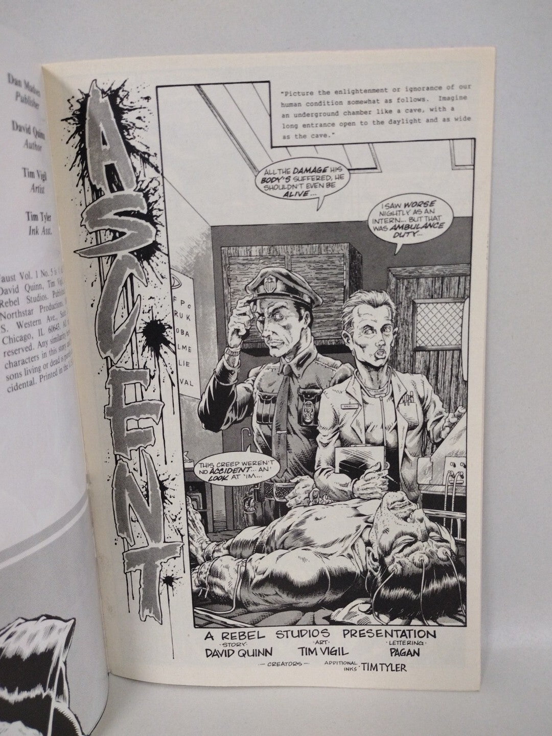 Faust Love of the Damned Act 5 (1990) Northstar Comic 1st Print Tim Vigil