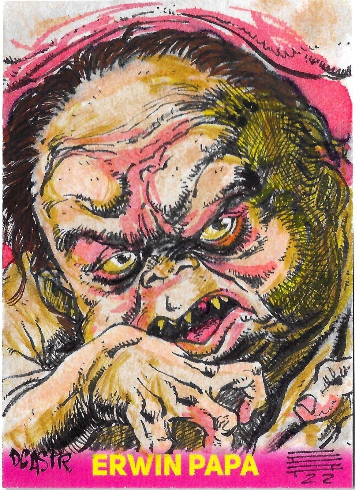 Erwin Papa Series I (2022) Original Kuato Total Recall Sketch Card DCastr Colors