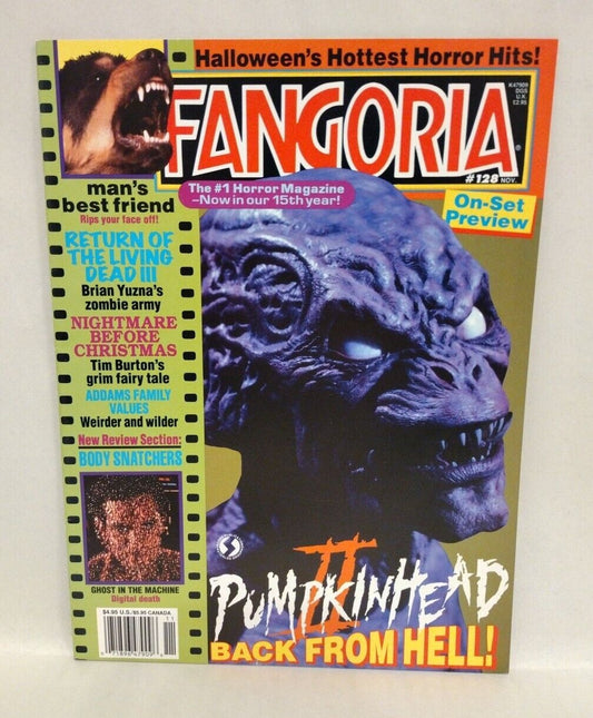 FANGORIA Magazine #128 (1993) Pumpkinhead II RTOLD III Man's Best Friend Burton