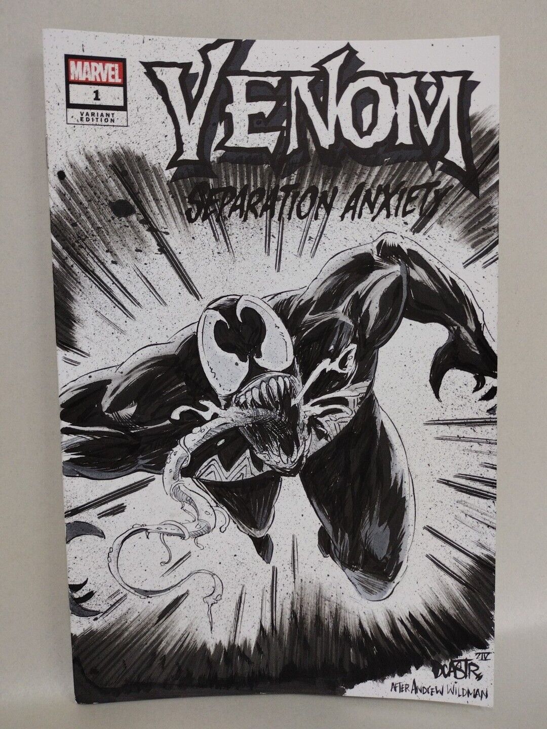 VENOM Separation Anxiety #1 (2024) Marvel Sketch Var W Original Dave Castr Art