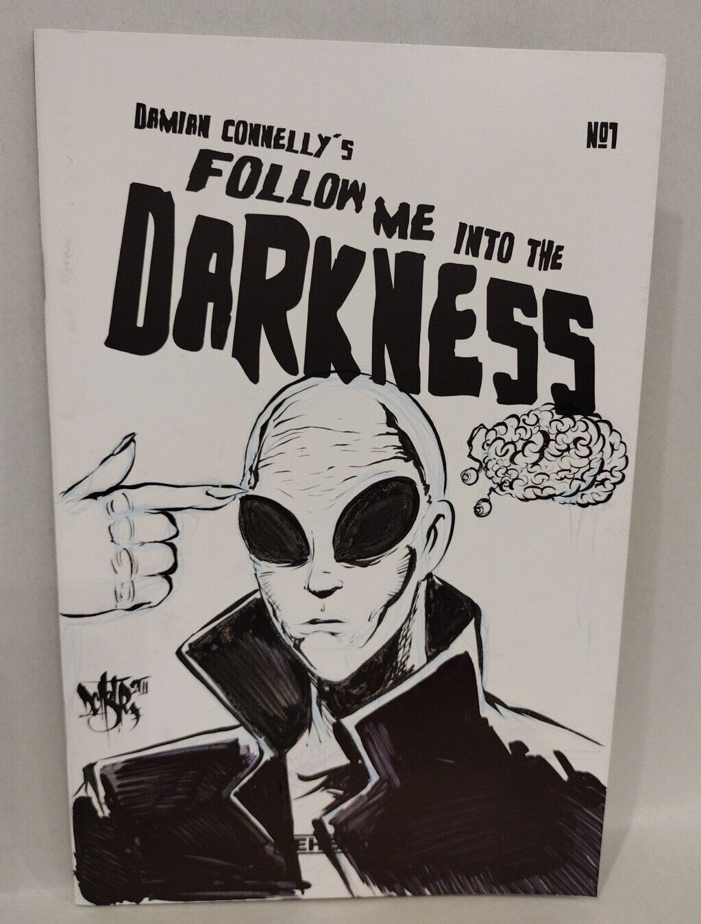 Follow Me Into The Darkness #1 (2022) Behemoth Blank Sketch Comic W Original Art