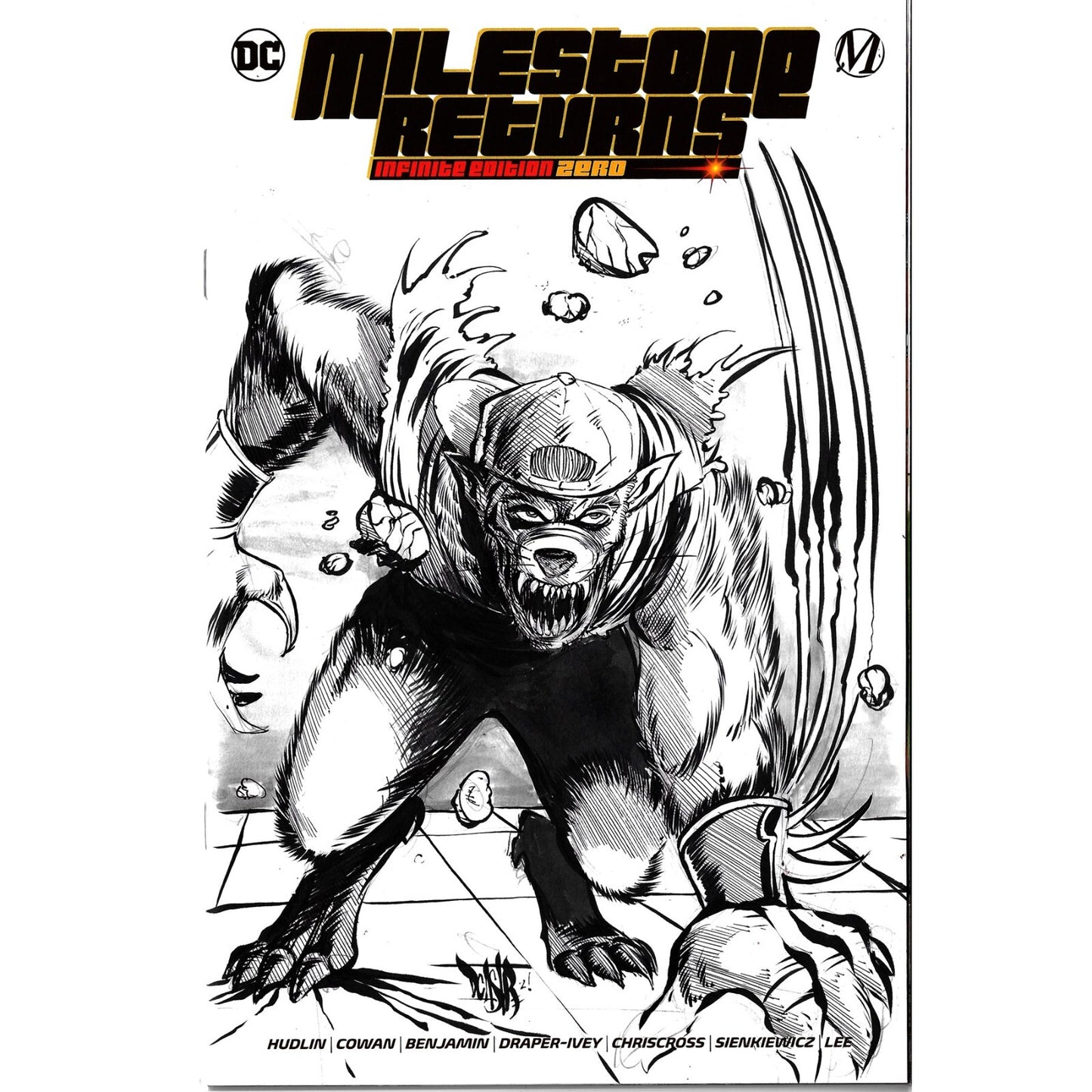 MILESTONE RETURNS INFINITE EDITION #1 Sketch Variant Cover W Original DCastr Art