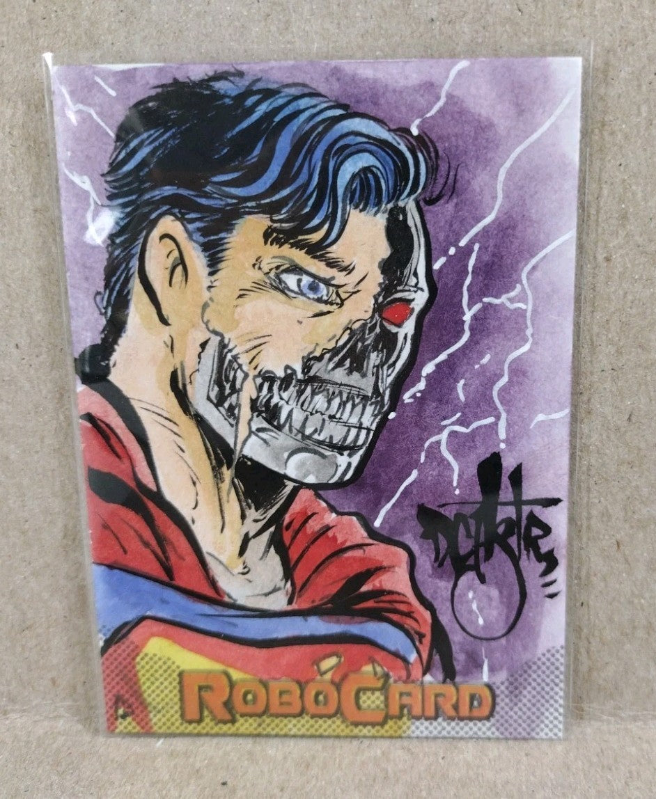 Robocard (2026) ARG Sketch Card W Original DCastr Cyborg Superman Art