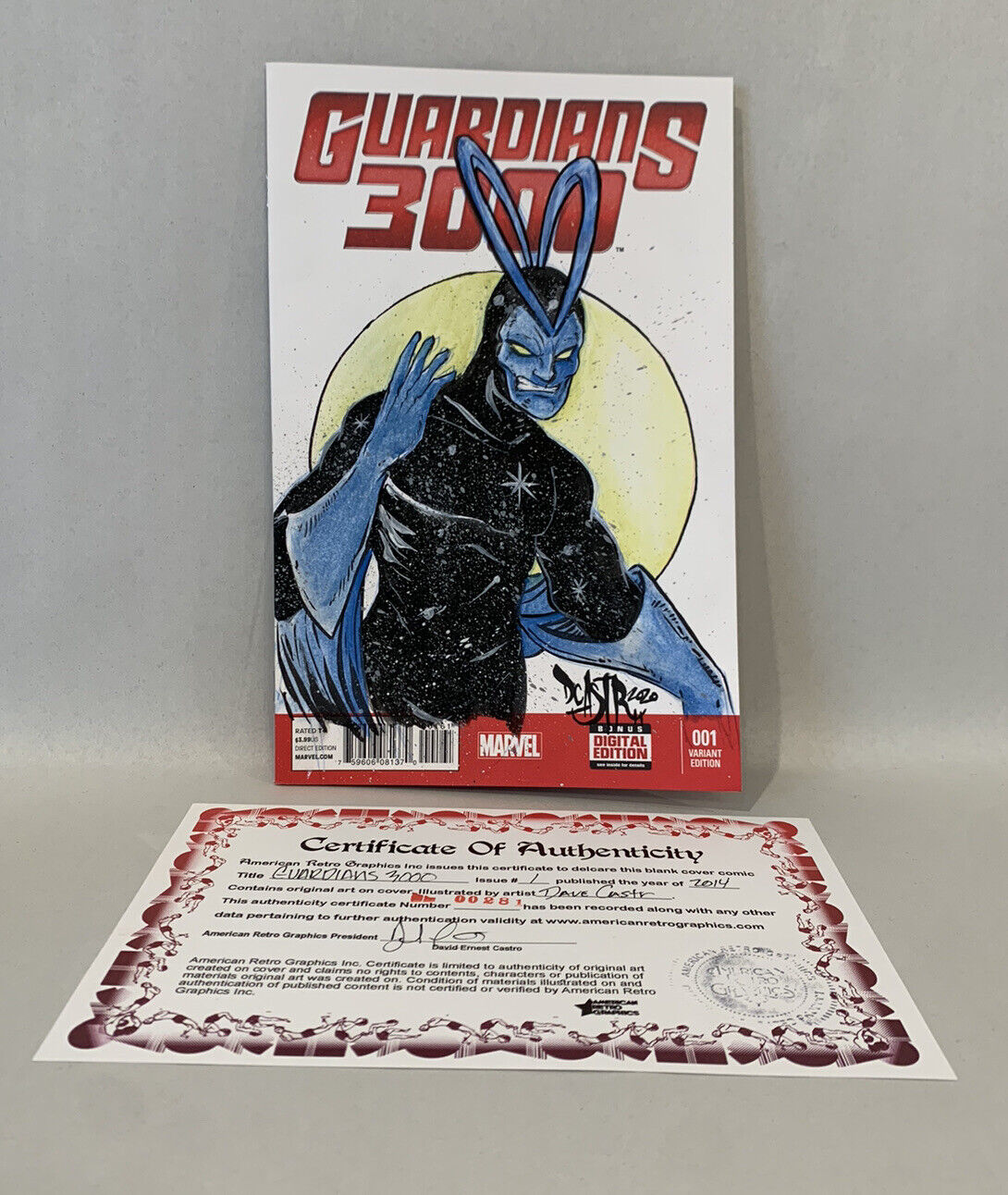 GUARDIANS 3000 #1 Blank Sketch Variant Cover Comic 2014 W Original Art Dcastr