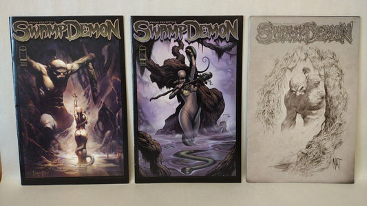 Frank Frazetta Swamp Demon 1 (2008) Cover A B C Image Comic Variant Set Of 3