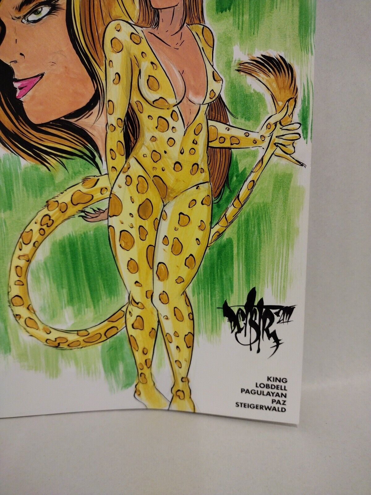 Convergence 1 (2015) Blank Sketch Variant DC Comic w Original DCastr Cheetah COA