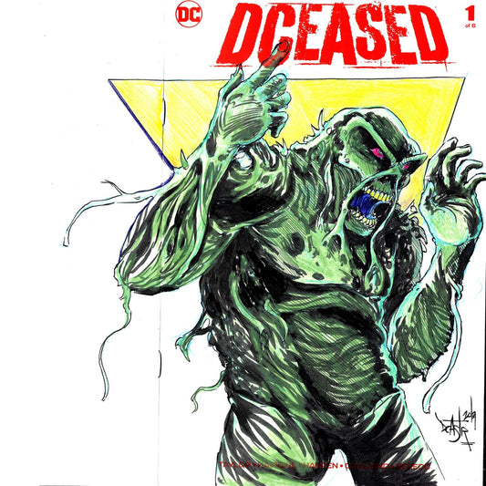 DCEASED #1 (of 6) (2019) Blank Sketch Cover W Original Art DCastr 
