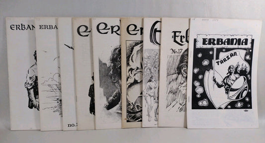 ERBania 1965 Edgar Rice Burroughs Fanzine Lot #15 17 18 19 20 21 22 23 24 Tarzan