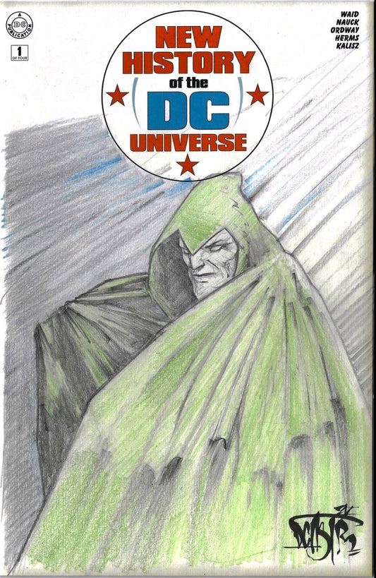 New History Of The DC Universe #1 Sketch Cover Var Comic W Original DCastr Art