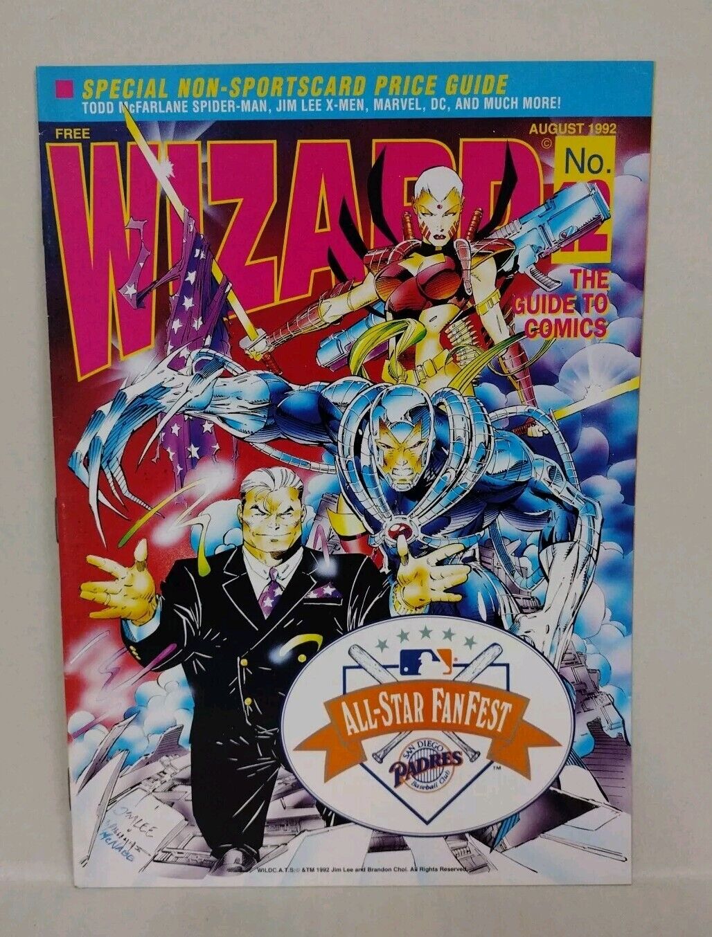Rare Wizard Magazine (1992) Jim Lee All-Star Fanfest San Diego Padres Giveaway