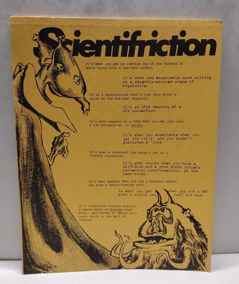 SCIENTIFRICTION #11 (1979) CA Fanzine Mike Glyer Ted White Chalfin Scott Shaw