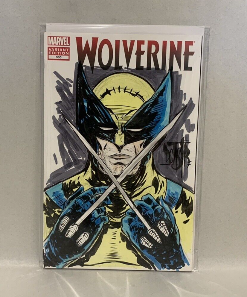 WOLVERINE #300 Blank Cover Variant Marvel Comic 2012 w Original DAVE CASTR Art