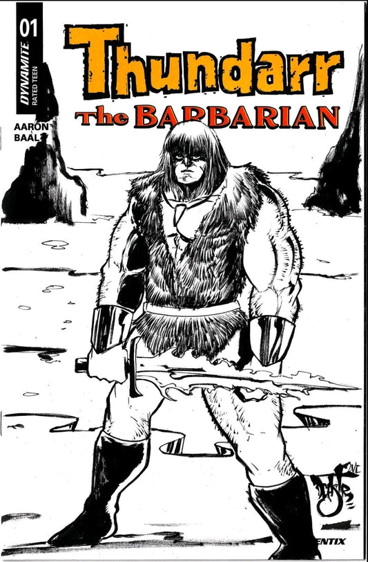 Thunder The Barbarian 1 Dynamite 2026 Sketch Cover Variant W Original DCastr Art