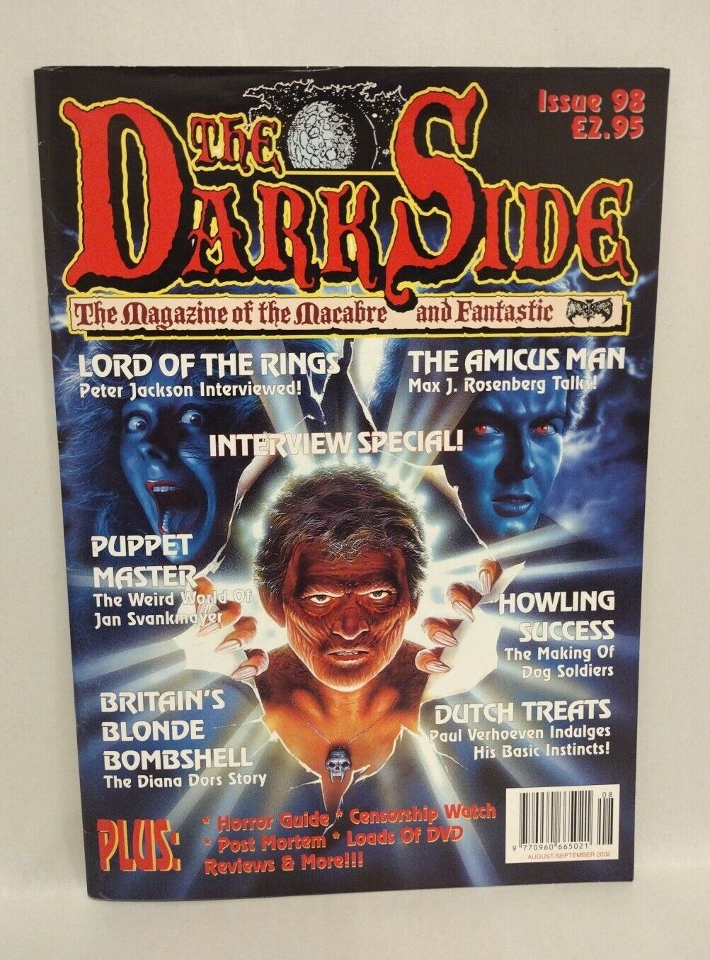 The Dark Side Horror Magazine #98 (2002) Puppet Master LOTR Peter Jackson Amicus