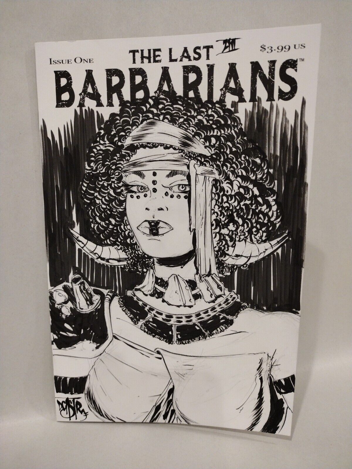 Last Barbarians 1 (2023) Blank Cover Variant Image Comic w Original DCastr Art