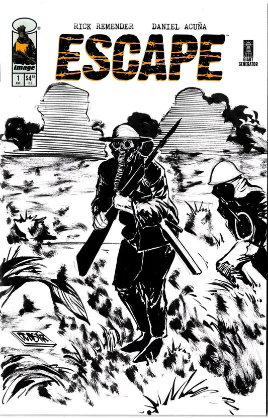 Escape #1 (2025) Image Comic Sketch Cover Variant W Original Dave Castr Art