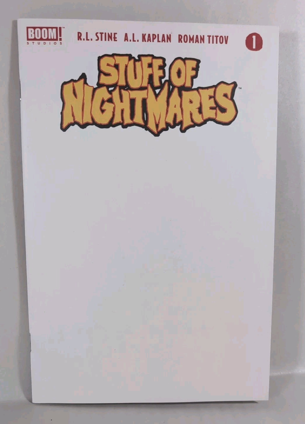 Stuff Of Nightmares #1 (2022) Boom Comic RL Stine Blank Sketch Cover Variant NM