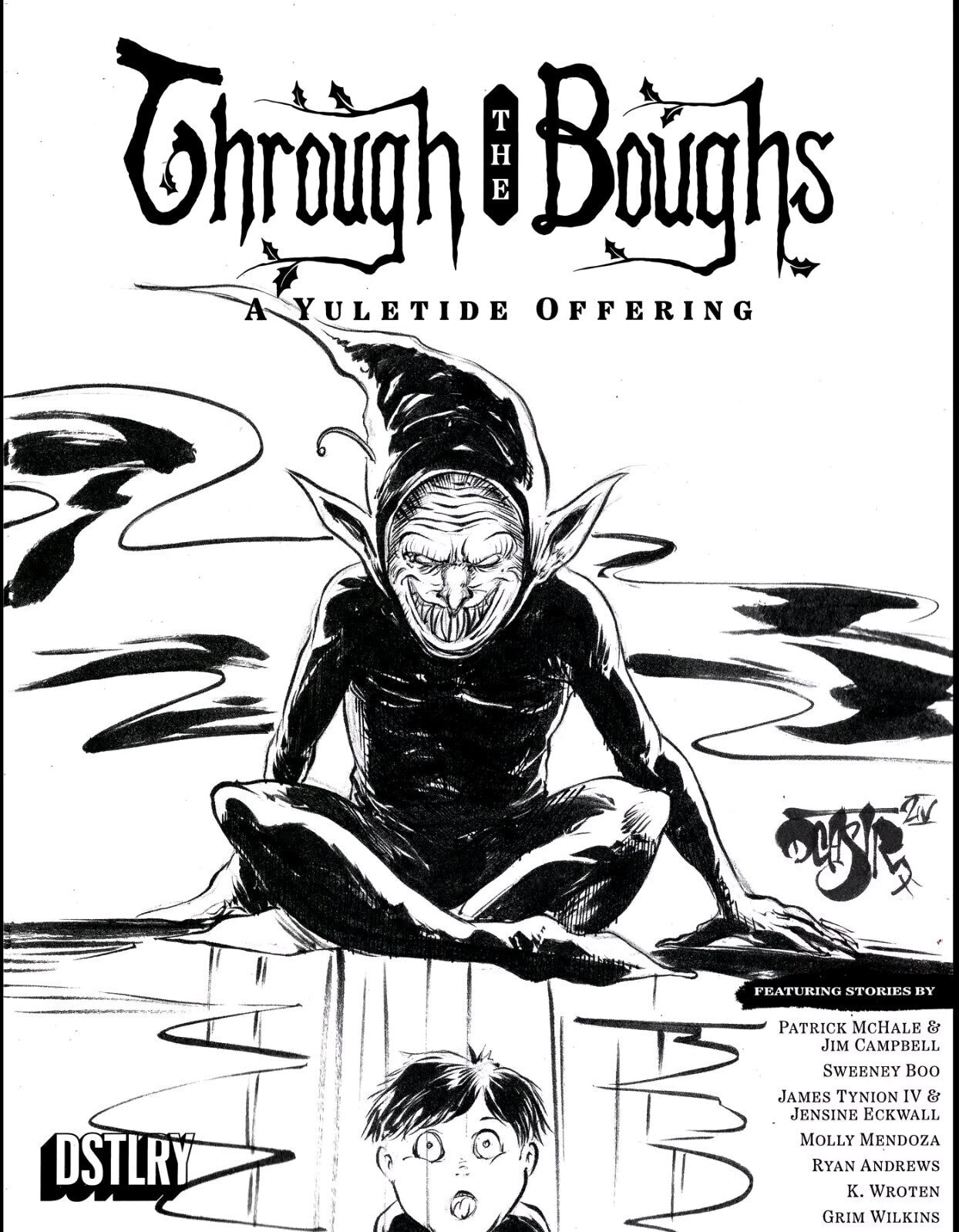 Through Boughs A Yuletide Offering #1 DSTLRY Sketch Cover W Orignal DCastr Art