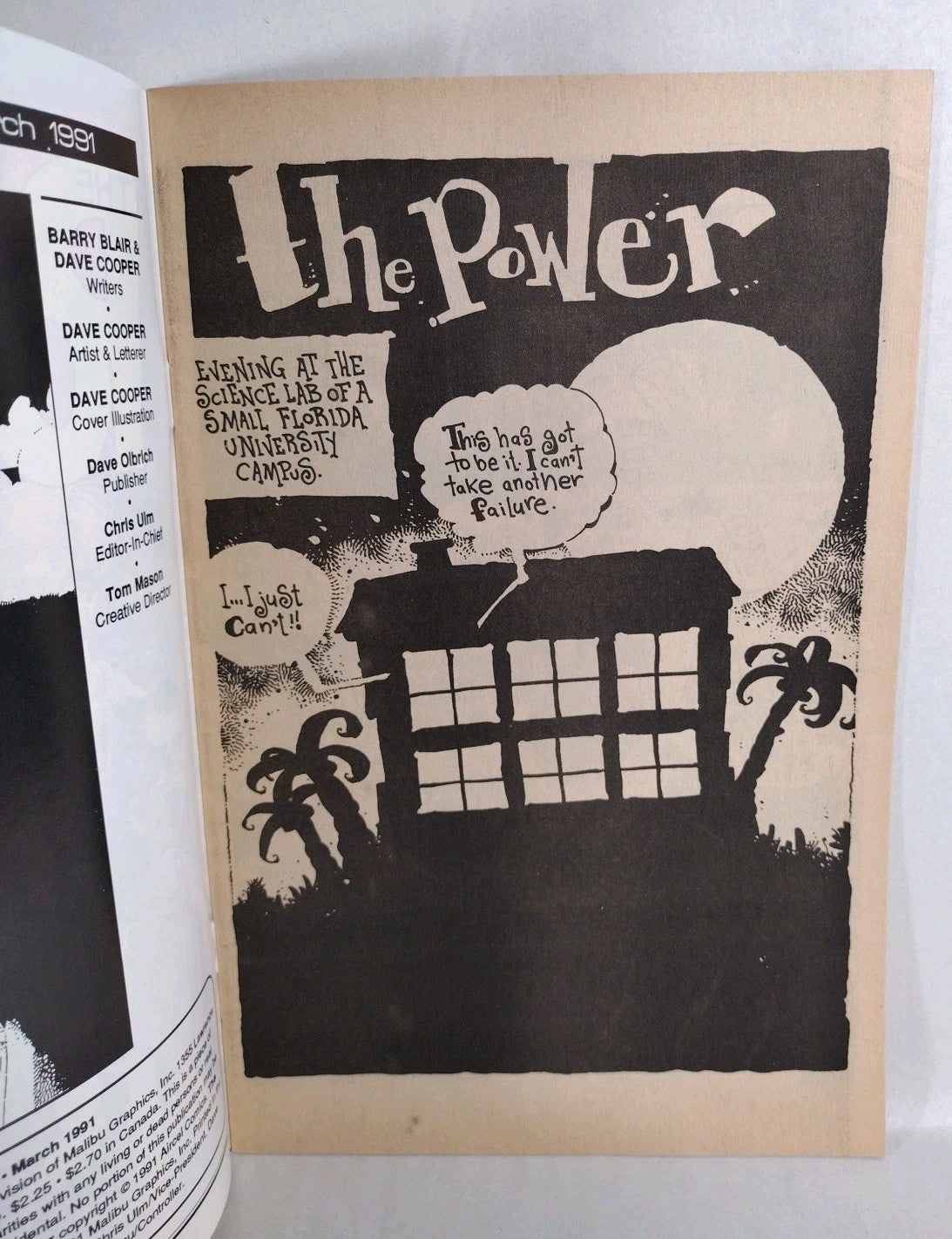 The Power #1 2 3 4 Complete Limited Series Set (1990) Dave Cooper Aircel Comics 